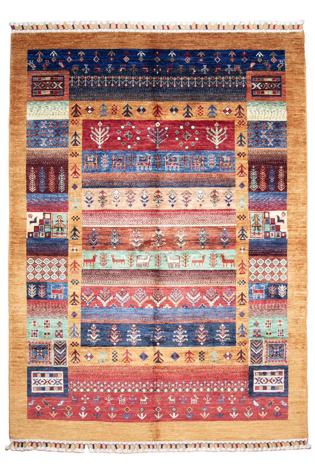 Vibrant Tribal Afghan Zeigler Rug