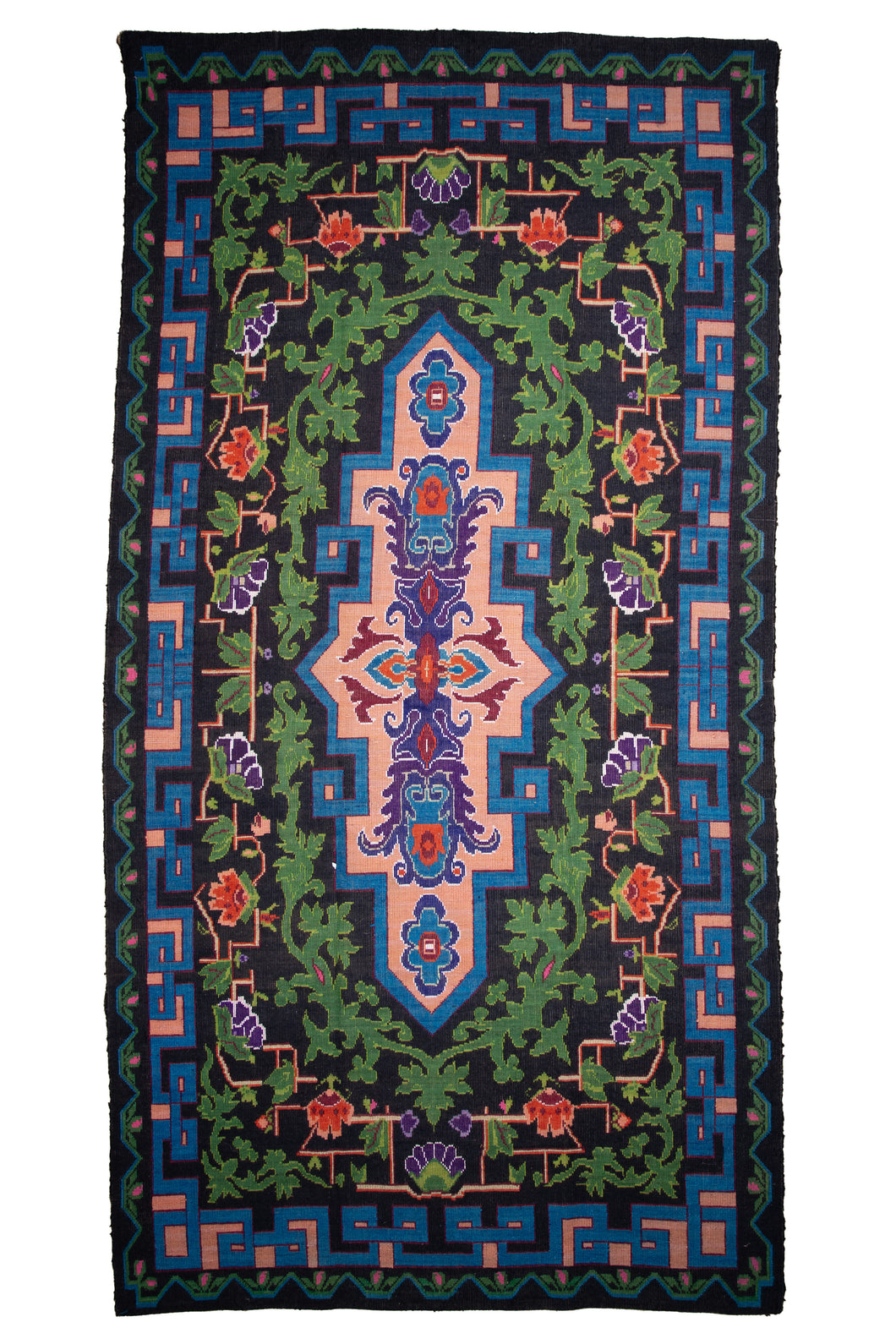 Antique Central Asian Floral Tapestry