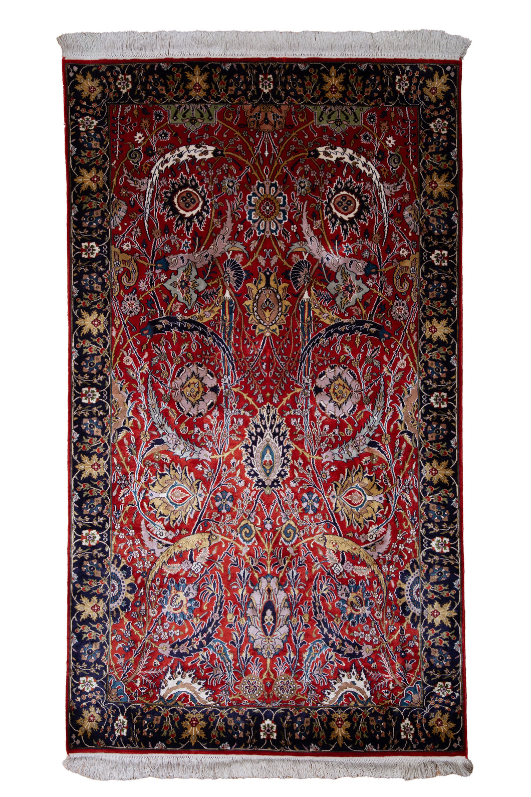 Sickle Leaf-Inspired Kashmiri Silk Masterpiece