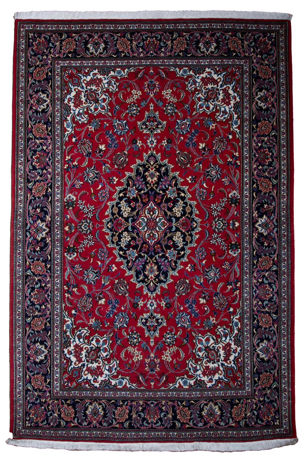 Persian Qum Wool Medallion Rug
