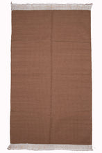 Load image into Gallery viewer, Solid Rust Handwoven Wool Dhurrie
