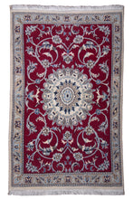 Load image into Gallery viewer, Persian Nain Crimson Medallion Rug
