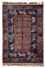 Load image into Gallery viewer, Indigo Rider Afghan Zeigler Rug
