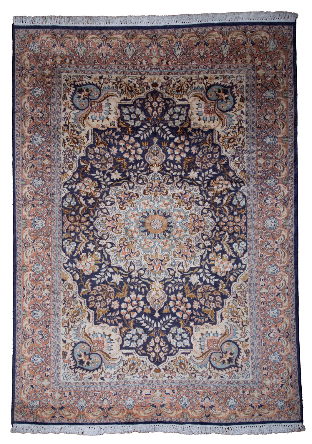 Kashmir Silk Rug in Tabriz Style