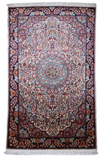 Load image into Gallery viewer, Regal Medallion Pure Silk Kashmiri Rug
