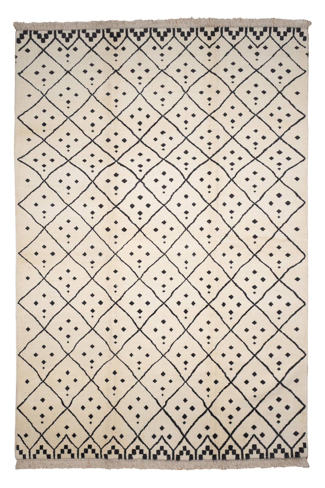 Modern Berber-Style Wool Rug