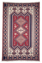 Load image into Gallery viewer, Kazak Geometric Medallion Wool Rug
