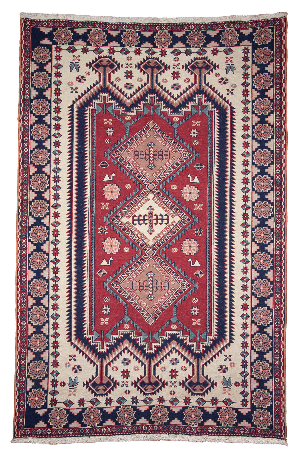 Kazak Geometric Medallion Wool Rug