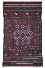Load image into Gallery viewer, Striped Tribal Afghan Maliki Kilim
