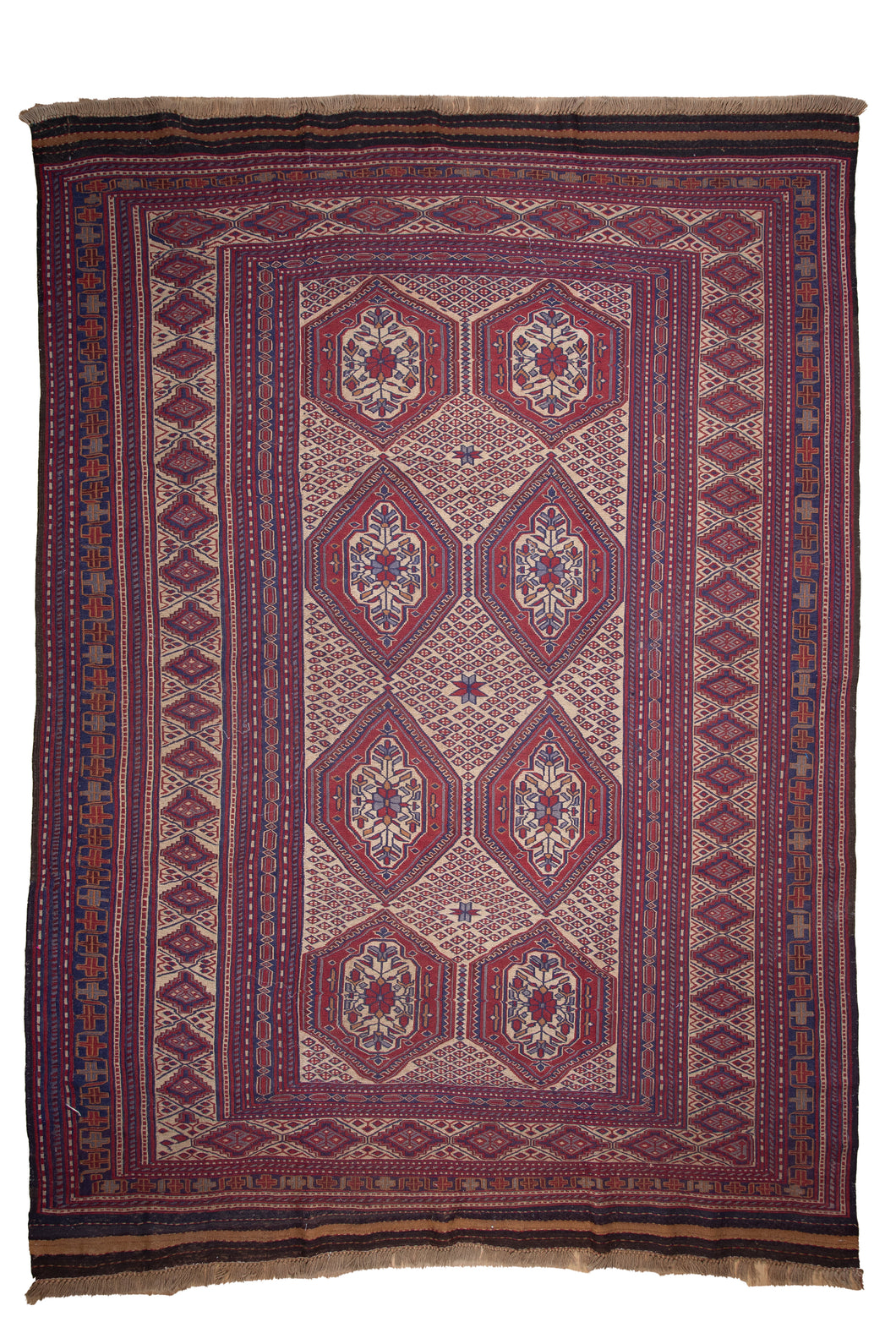 Antique Taimani Soumak Afghan Kilim