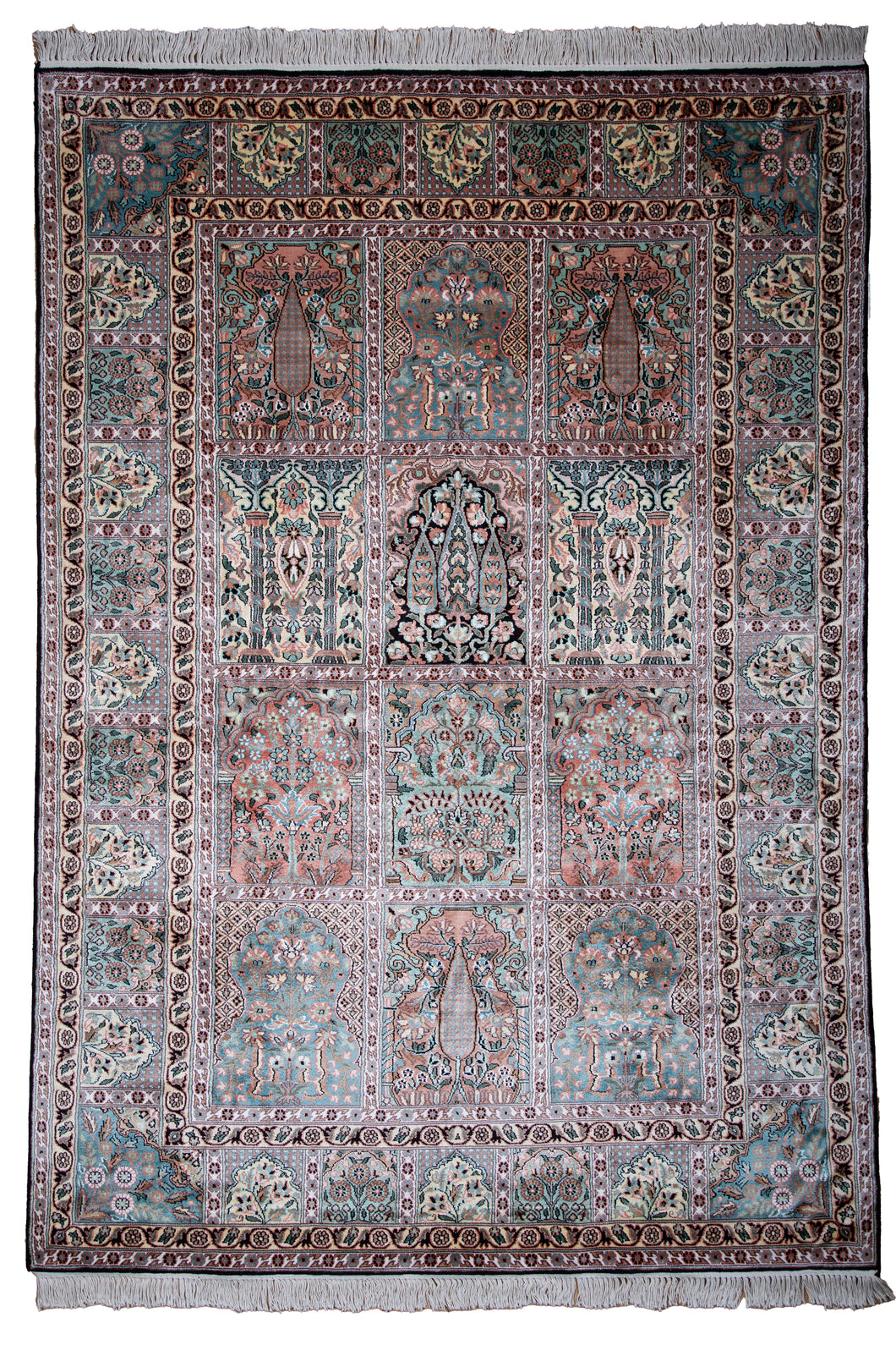 Rosewood Garden Kashmiri Silk Carpet