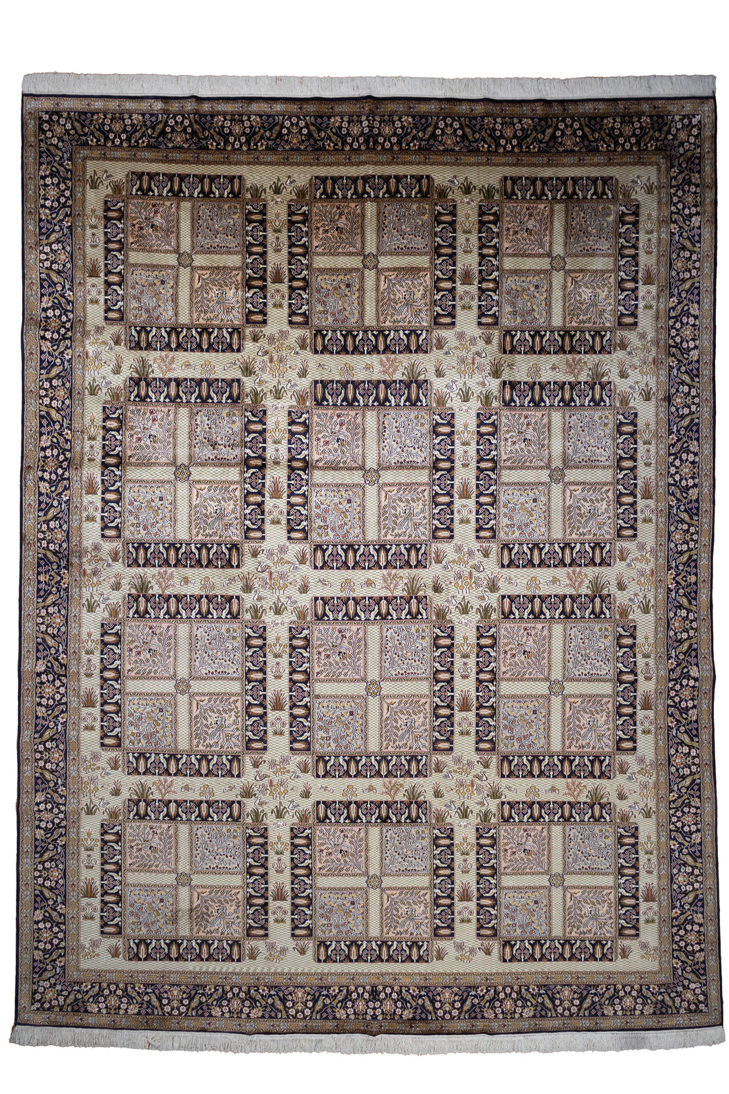Kashmiri Silk Garden Panel Rug