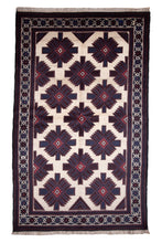 Load image into Gallery viewer, Ivory Field Baluchi Wool Rug
