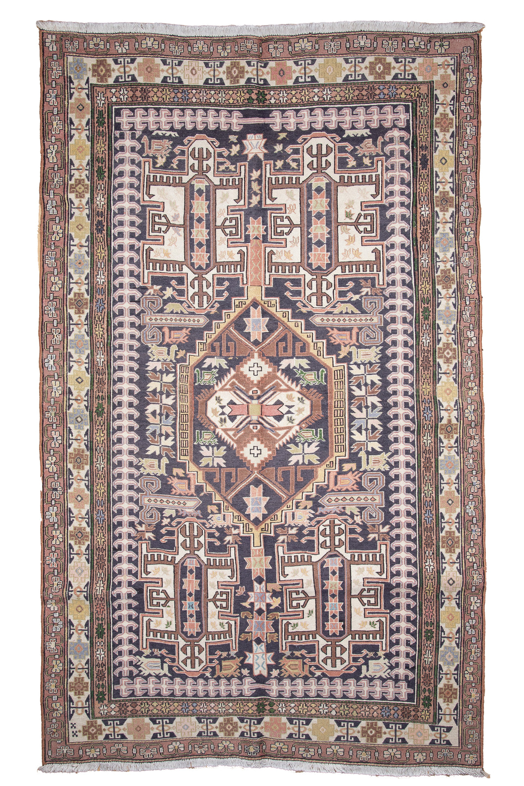 Vintage Caucasian Soumak Kilim Rug