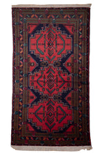 Load image into Gallery viewer, Bold Geometric Baluchi Wool Rug
