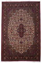 Load image into Gallery viewer, Persian Qum Ivory Medallion Rug

