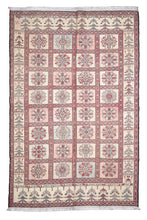 Load image into Gallery viewer, Bokhara Ivory and Rose Silk Rug

