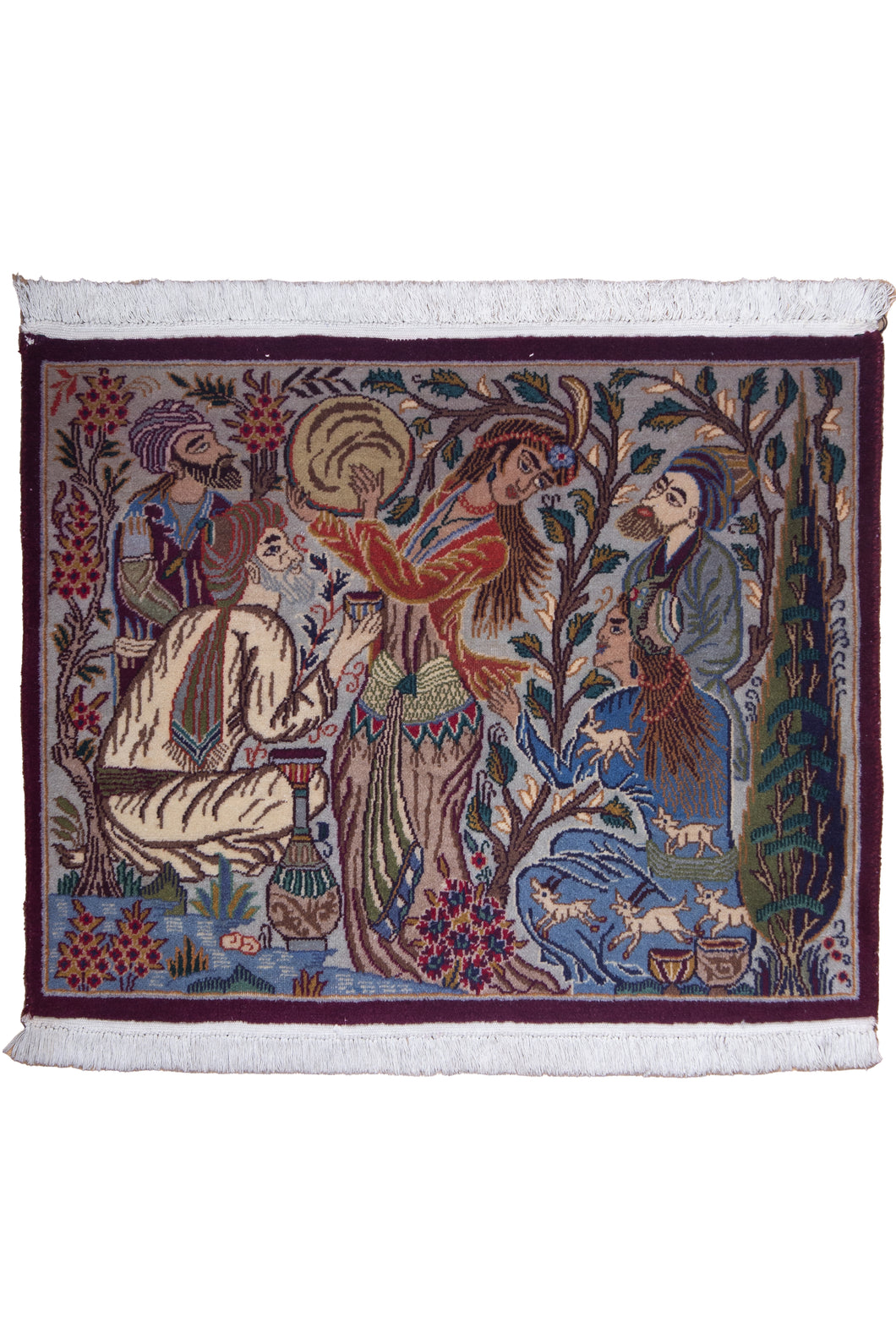 Vintage Omar Khayyam Kashmar Rug