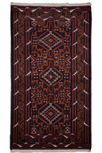 Load image into Gallery viewer, Geometric Medallion Baluchi Wool Rug
