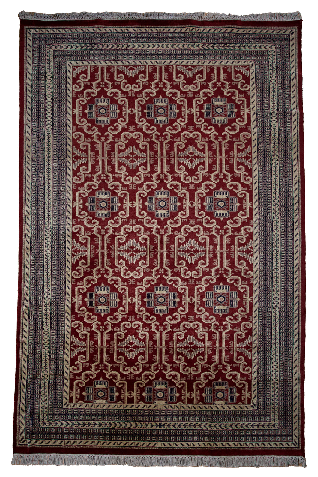 Geometric Indo Afghan Wool Rug