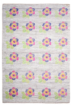 Load image into Gallery viewer, Floral Radiance Wool Zari Dhurrie
