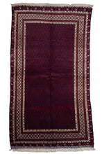Load image into Gallery viewer, Ersari Crimson Field Wool Rug
