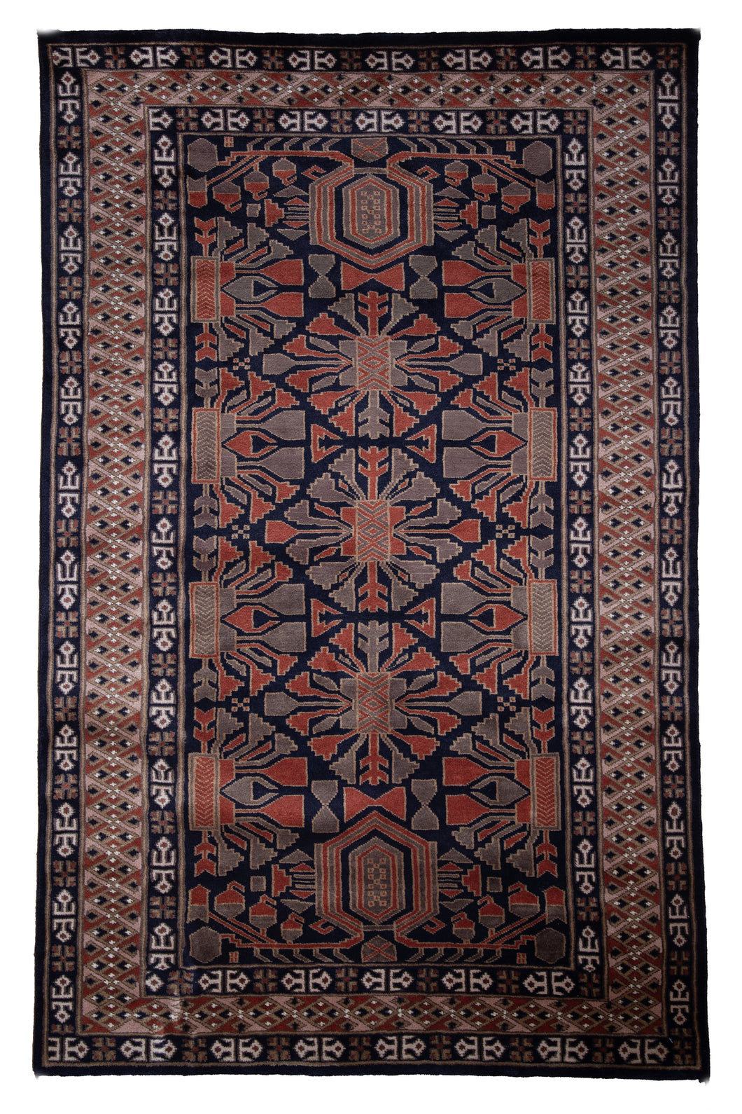 Geometric Tribal Indo Afghan Rug