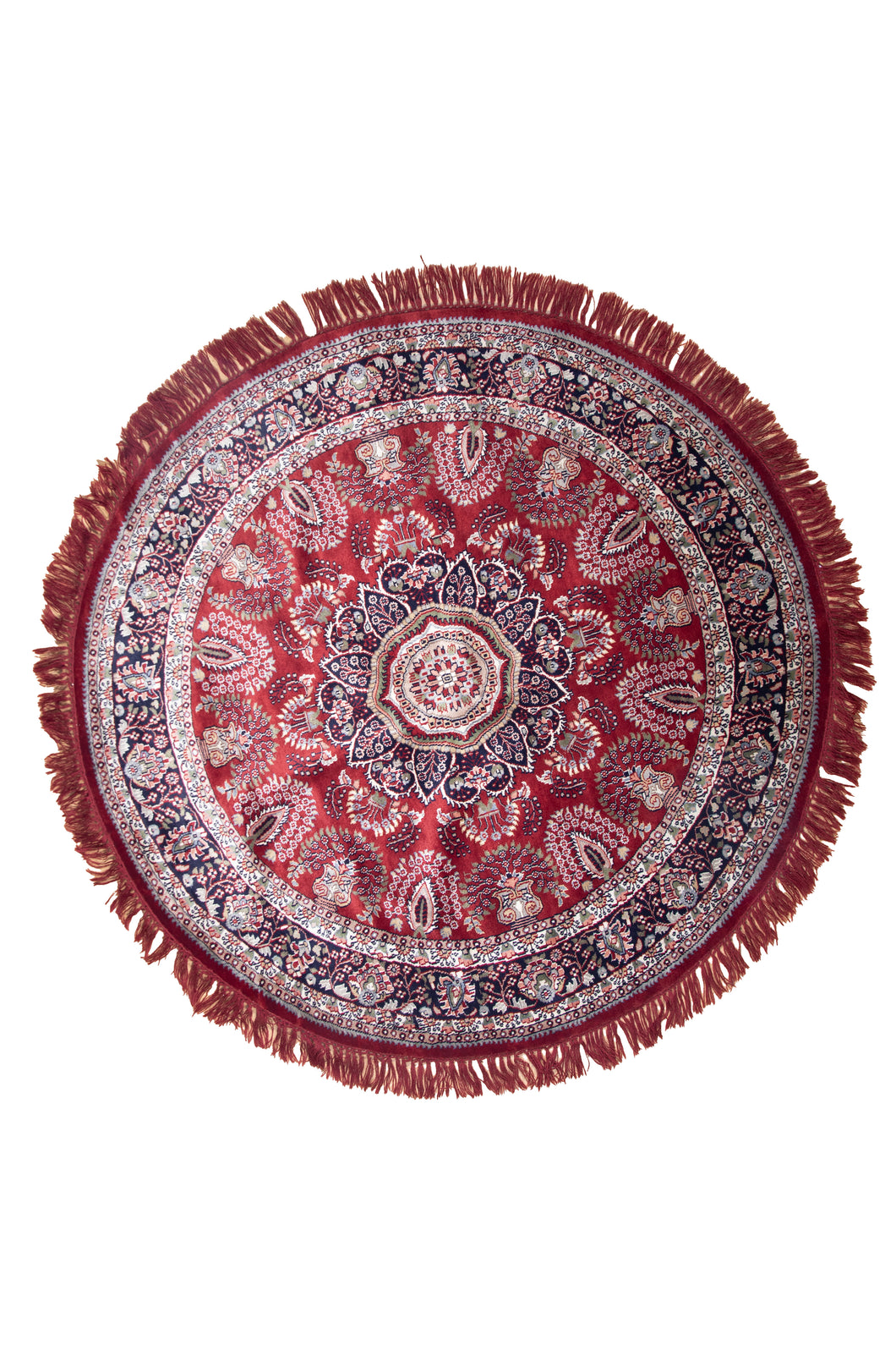 Ornate Round Medallion Wool Rug
