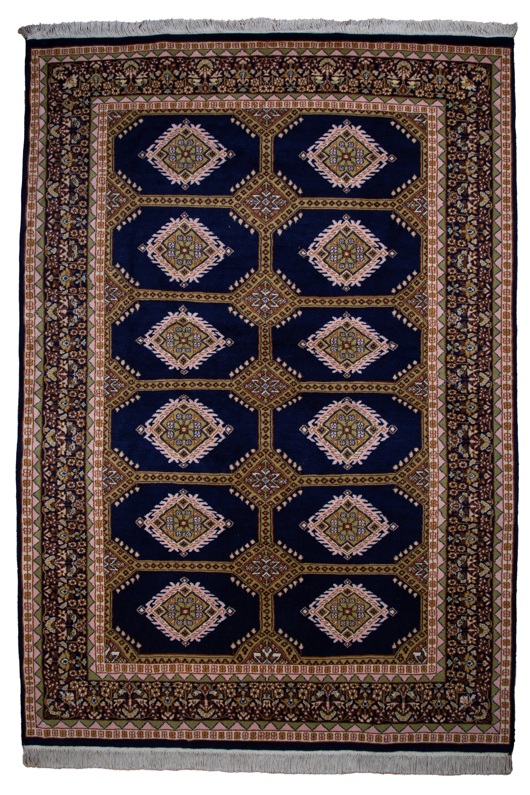 Vintage Kashmiri Octagon Medallion Rug