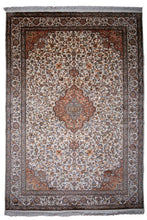 Load image into Gallery viewer, Modern Kashan-Inspired Kashmir Silk Rug
