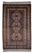 Load image into Gallery viewer, Baluchi Wool Rug with Tribal Emblems
