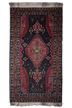 Load image into Gallery viewer, Midnight Medallion Handwoven Afghan Rug
