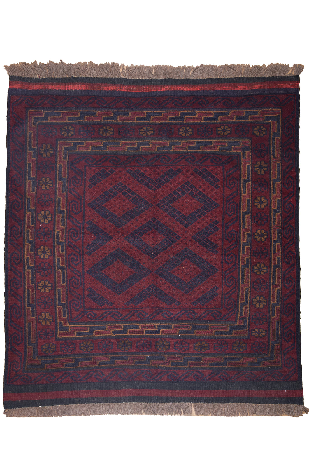 Deep Crimson Mashwani Kilim Rug