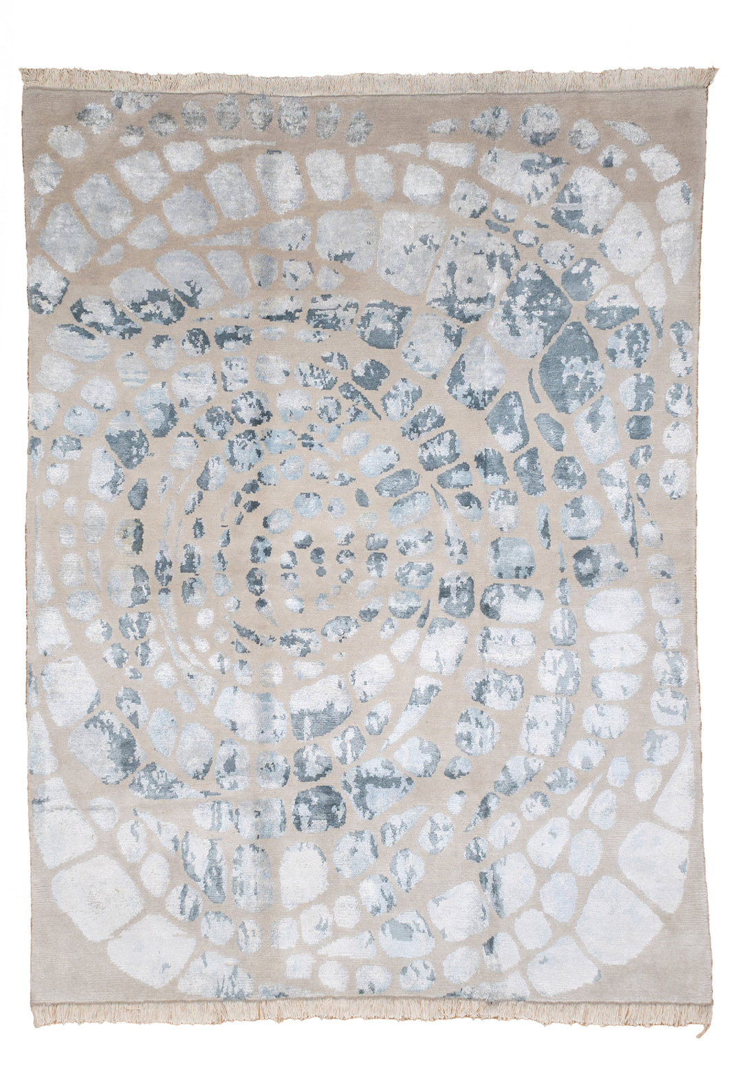 Spiral Fossil Wool Silk Rug