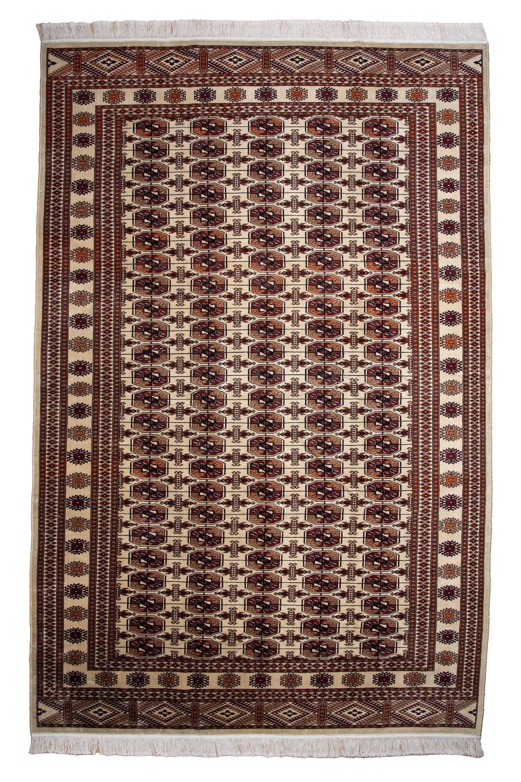 Antique Bokhara-Inspired Indian Wool Rug