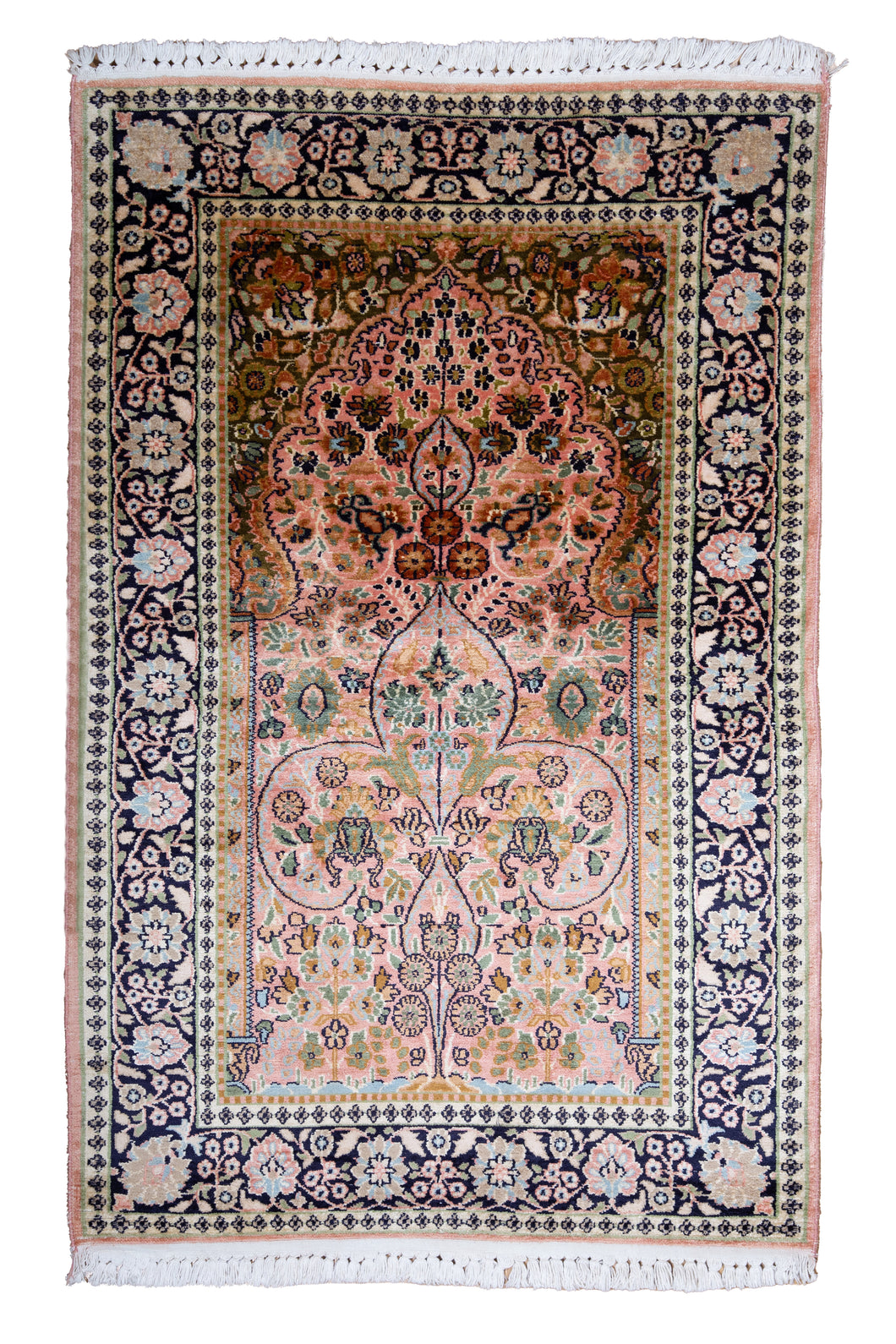Pastel Harmony Kashmiri Silk Rug