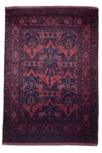 Load image into Gallery viewer, Crimson Legacy Handwoven Afghan Rug
