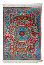 Load image into Gallery viewer, Radiant Medallion Kashmiri Silk Carpet
