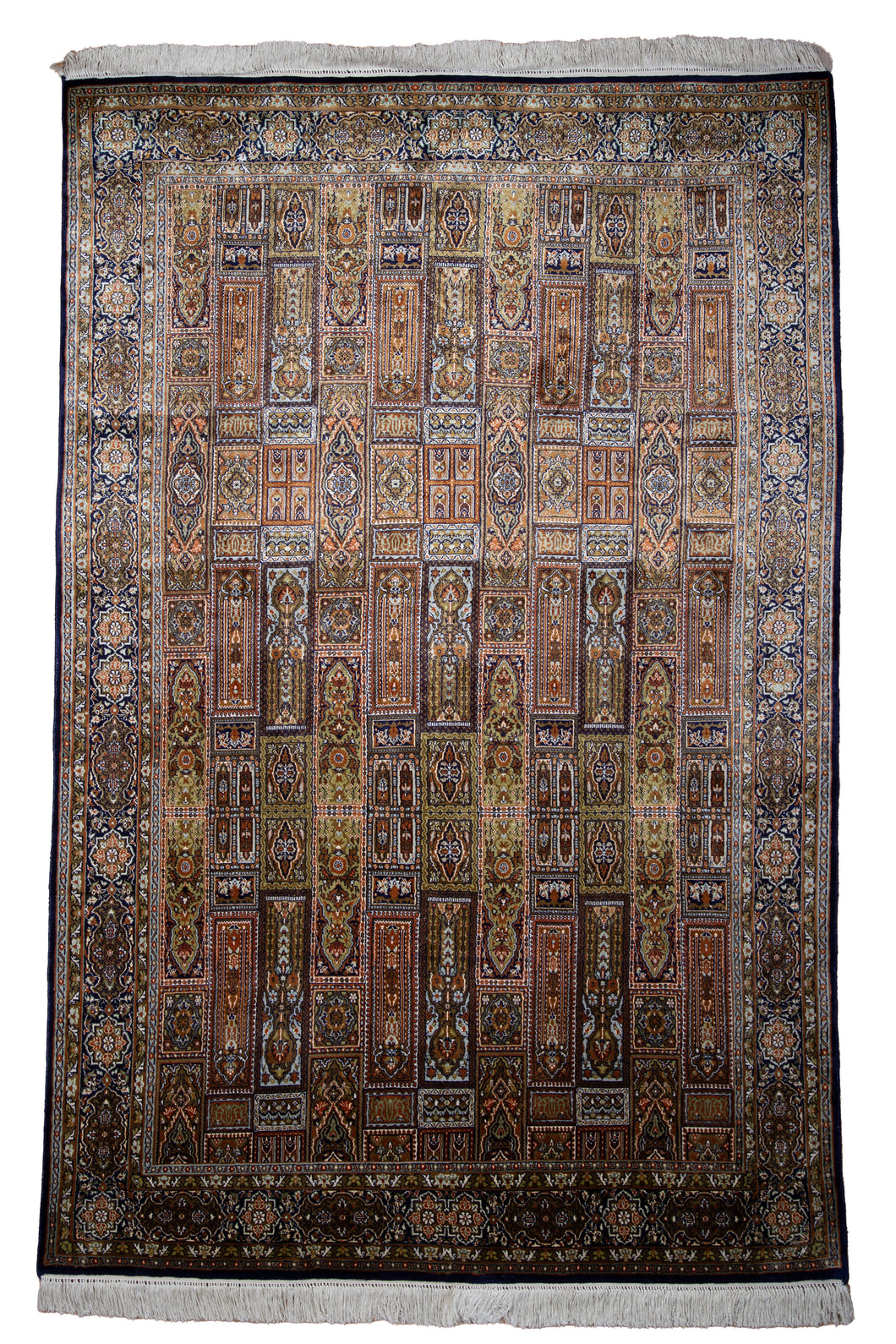 Architectural Motif Kashmiri Silk Rug