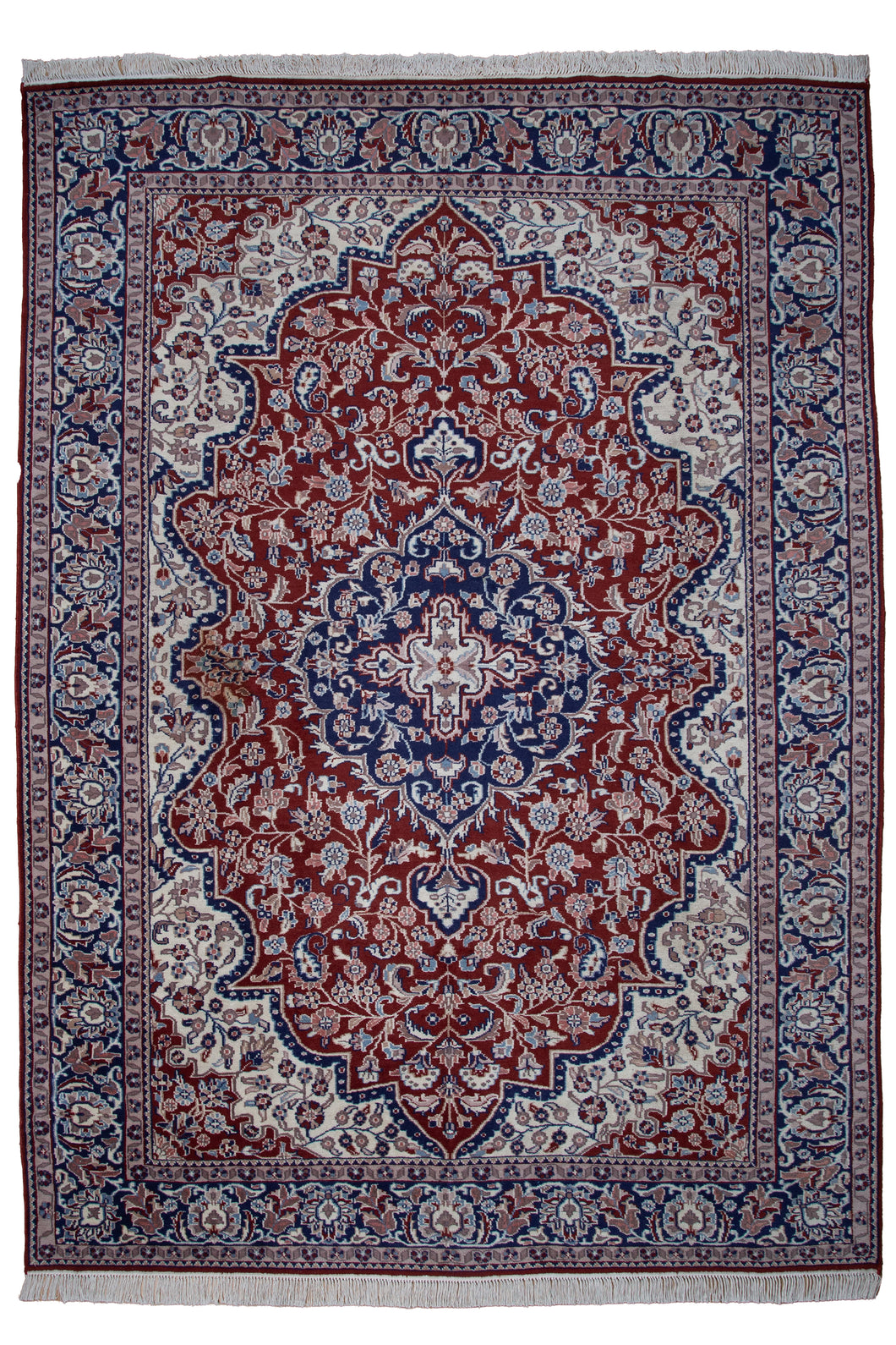 Regal Red Indo Kashan Wool Rug