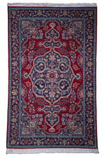 Load image into Gallery viewer, Crimson Floral Vintage Kashmiri Rug

