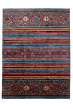 Load image into Gallery viewer, Tribal Stripe Zeigler Afghan Rug
