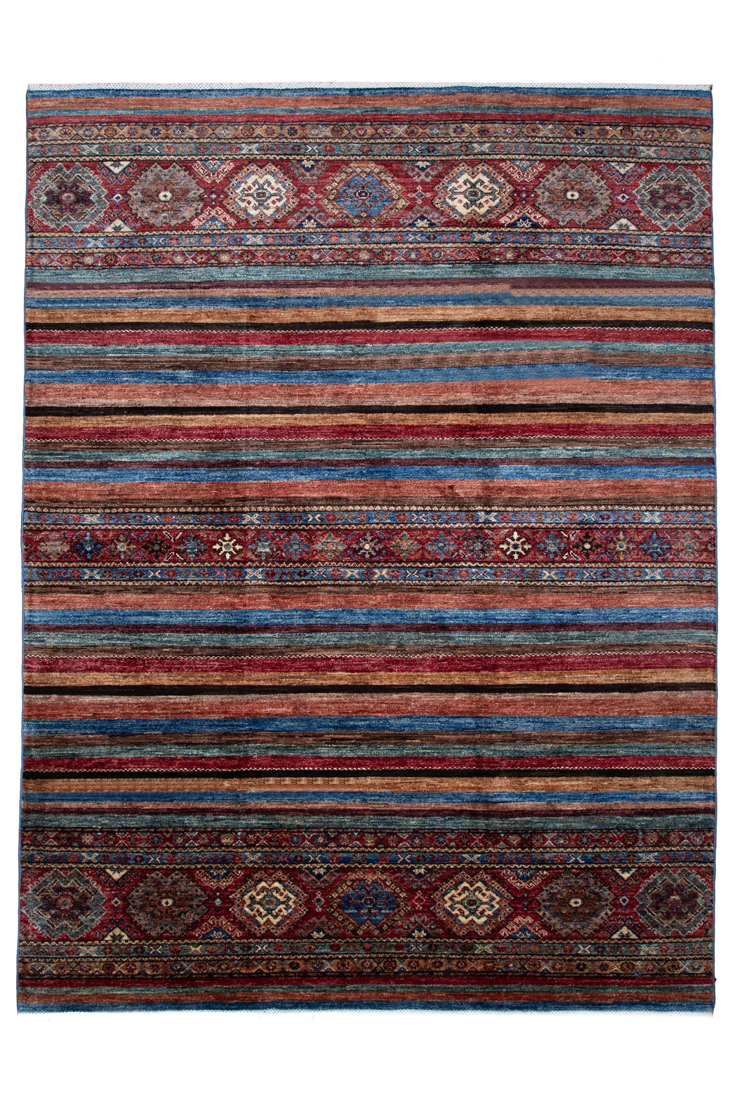 Tribal Stripe Zeigler Afghan Rug