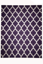 Load image into Gallery viewer, Moroccan-Inspired Purple Cotton Dhurrie
