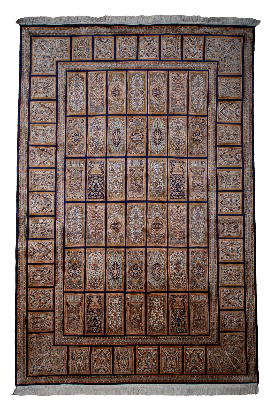 Kashmiri Silk on Silk Garden Rug