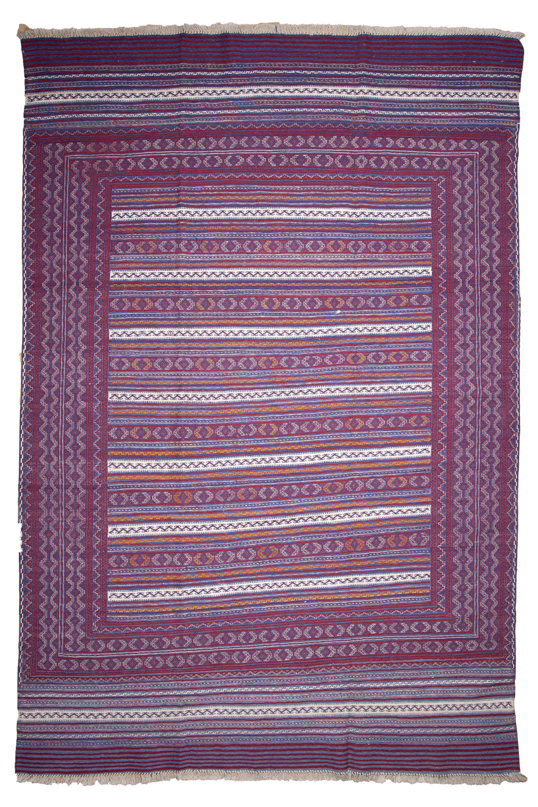 High-Knot Vintage Maliki Kilim Rug