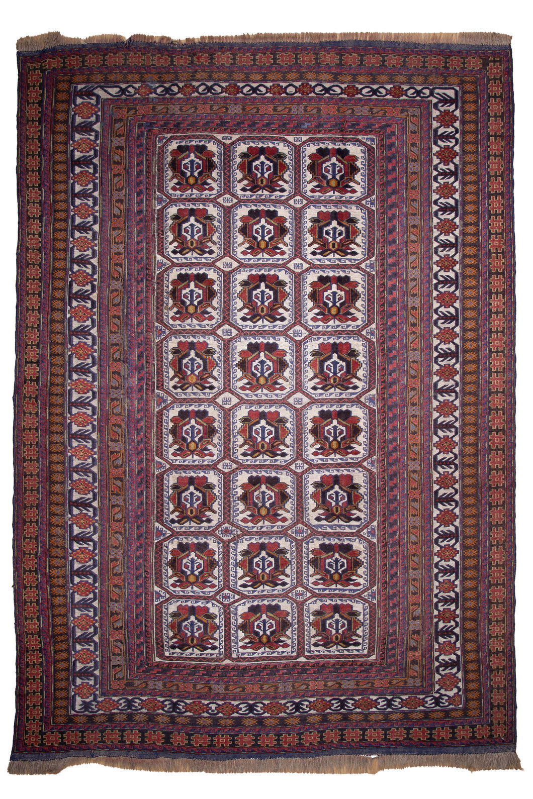Antique Floral Grid Barjesta Kilim