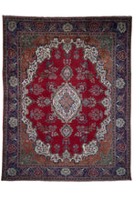 Load image into Gallery viewer, Classic Persian Tabriz Red Wool Rug
