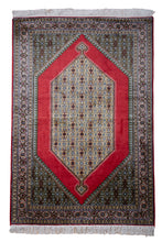 Load image into Gallery viewer, Kashmir Red Medallion Silk Carpet
