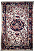 Load image into Gallery viewer, Ivory Medallion Indo Kashan Rug
